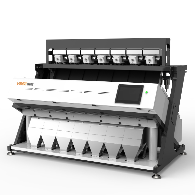 7 Chutes AI Nut Color Sorter – Precision Sorting for Cashews - VSEE